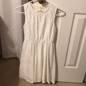 Open Back, Short, White Dress